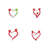 Love icon logo template Vector