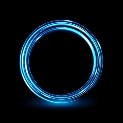 Abstract Glowing Circle, Elegant Illuminated Light ring. Vector ...