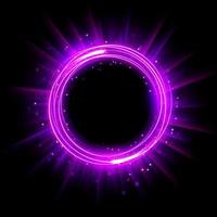 círculo brillante abstracto, elegante anillo de luz iluminada. ilustración vectorial vector