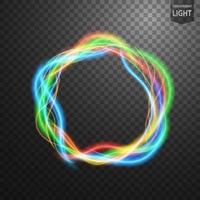 Abstract colorful light circle, isolated and easy to edit. Vector Illustration