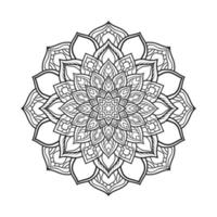 Circular Pattern of Mandala on white isolated background, Vector Illustration