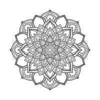 Circular Pattern of Mandala on white isolated background, Vector Illustration