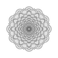 Circular Pattern of Mandala on white isolated background, Vector Illustration