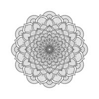 Circular Pattern of Mandala on white isolated background, Vector Illustration