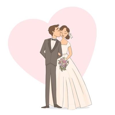 Wedding Couple Vector Art, Icons, and Graphics for Free Download