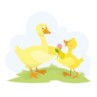 mother's day ducky template vector