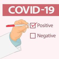 Coronavirus rapid blood test flat design concept vector