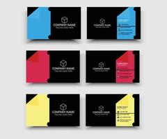 Clean Dark Business Card. modern Design vector