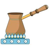 Flat icon illustration of coffee brewing method. vector