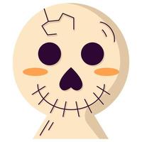 Ilustración de icono plano de elementos espeluznantes de halloween. vector