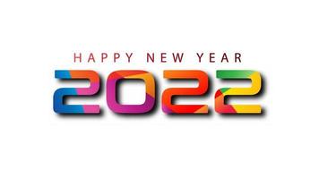 colorful Text for Happy New Year 2022. suitable for greeting, invitations, banner or background design of 2022. vector