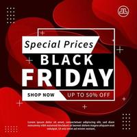 black friday sale banner. digital marketing background vector