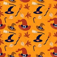 Witchy Party Halloween seamless pattern vector