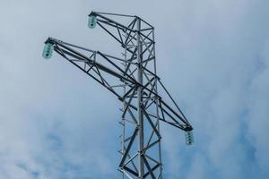 New high voltage pylons yet without wires. photo