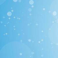 Color abstract background of blue sky with bokeh and stars. Simple flat vector illustration.