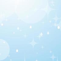 Light blue abstract background with stars and bokeh. Beautiful sky. Simple flat vector illustration.