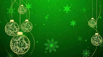 Merry xmas baubles. Christmas, new year and winter holidays themed background animations video