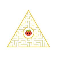 Funny maze. Game for kids. Puzzle for children. Cartoon style. Labyrinth conundrum. Color vector illustration. The development of logical and spatial thinking.