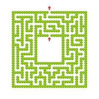 Abstract maze. Game for kids. Puzzle for children. Cartoon style. Labyrinth conundrum. Color vector illustration. The development of logical and spatial thinking.