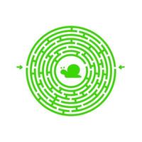 Funny maze. Game for kids. Puzzle for children. Cartoon style. Labyrinth conundrum. Color vector illustration. The development of logical and spatial thinking.