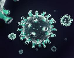 covid coronavirus verde realista foto