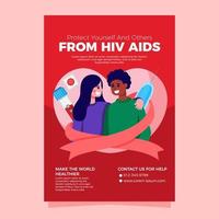 HIV AIDS Awareness Poster vector