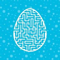 Color labyrinth egg. Kids worksheets. Activity page. Game puzzle for children. Easter holiday. Maze conundrum. Vector illustration.