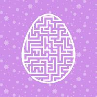 Color labyrinth egg. Kids worksheets. Activity page. Game puzzle for children. Easter holiday. Maze conundrum. Vector illustration.