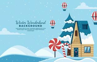 Winter Wonderland Background vector