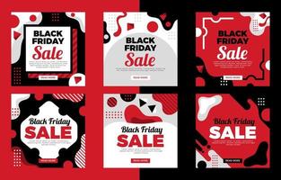 Abstract Social Media Post Template for Black Friday vector