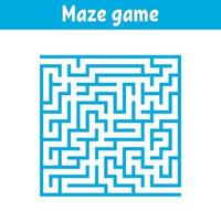 Abstract maze. Game for kids. Puzzle for children. Cartoon style. Labyrinth conundrum. Color vector illustration. The development of logical and spatial thinking.
