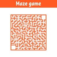 Abstract maze. Game for kids. Puzzle for children. Cartoon style. Labyrinth conundrum. Color vector illustration. The development of logical and spatial thinking.