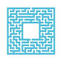 Abstract maze. Game for kids. Puzzle for children. Cartoon style. Labyrinth conundrum. Color vector illustration. The development of logical and spatial thinking.