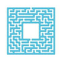 Abstract maze. Game for kids. Puzzle for children. Cartoon style. Labyrinth conundrum. Color vector illustration. The development of logical and spatial thinking.