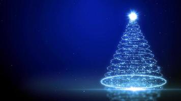 arbre de noël scintillant. animations de fond sur le thème des vacances de noël, du nouvel an et des vacances d'hiver video