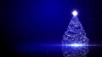 arbre de noël scintillant. animations de fond sur le thème des vacances de noël, du nouvel an et des vacances d'hiver video