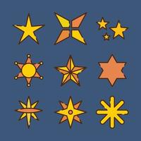 Beautiful Gold Stars vector