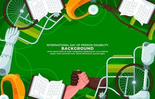 Elements of Disabilities Background vector