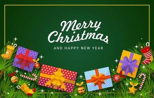 Christmas Gift Background Concept vector