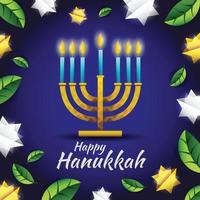 Happy Hanukkah Background Template vector