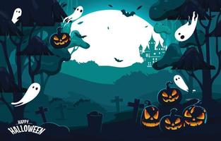 fondo de color azul hallowen vector