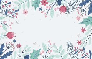 fondo floral de invierno vector