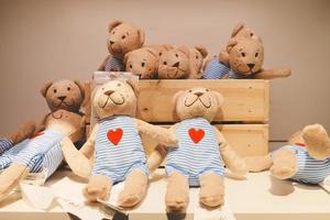Baby toy of teddy bear on shelf at IKEA store in Nonthaburi, Thailand