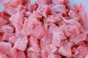 Raw pork meat pile photo