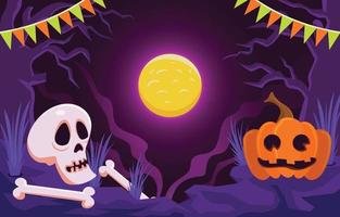 Hand Drawn Halloween Background vector