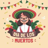 Happy Dia de Los Muertos vector