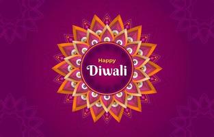 fondo de adornos amarillo púrpura diwali vector