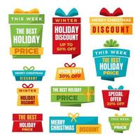 Set of Christmas Gift Labels vector