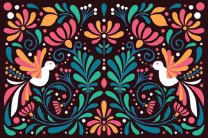 Flat design colorful mexican  background vector
