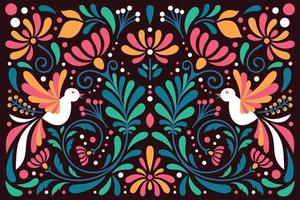 Flat design colorful mexican  background vector